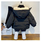 Veste en coton épais pour garçon, vue de côté