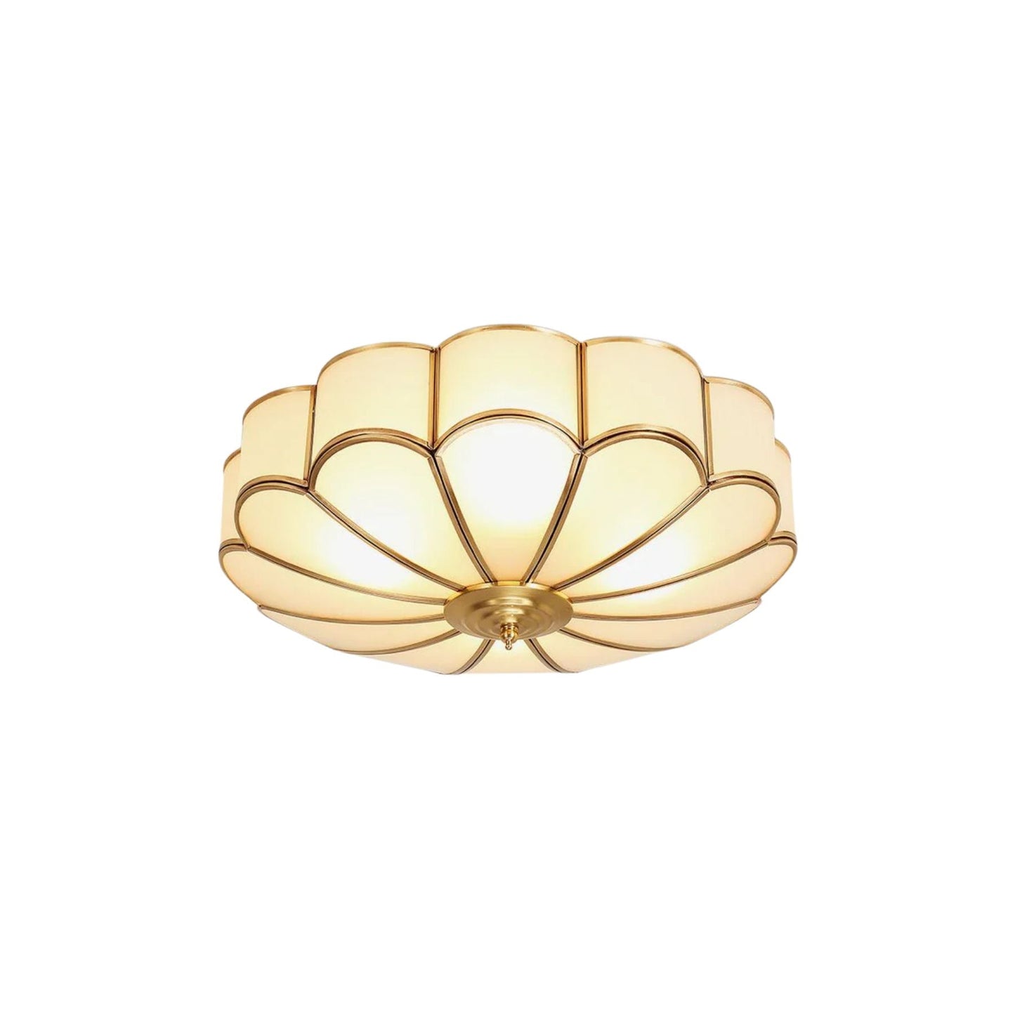 Plafonnier en laiton et verre, design intemporel