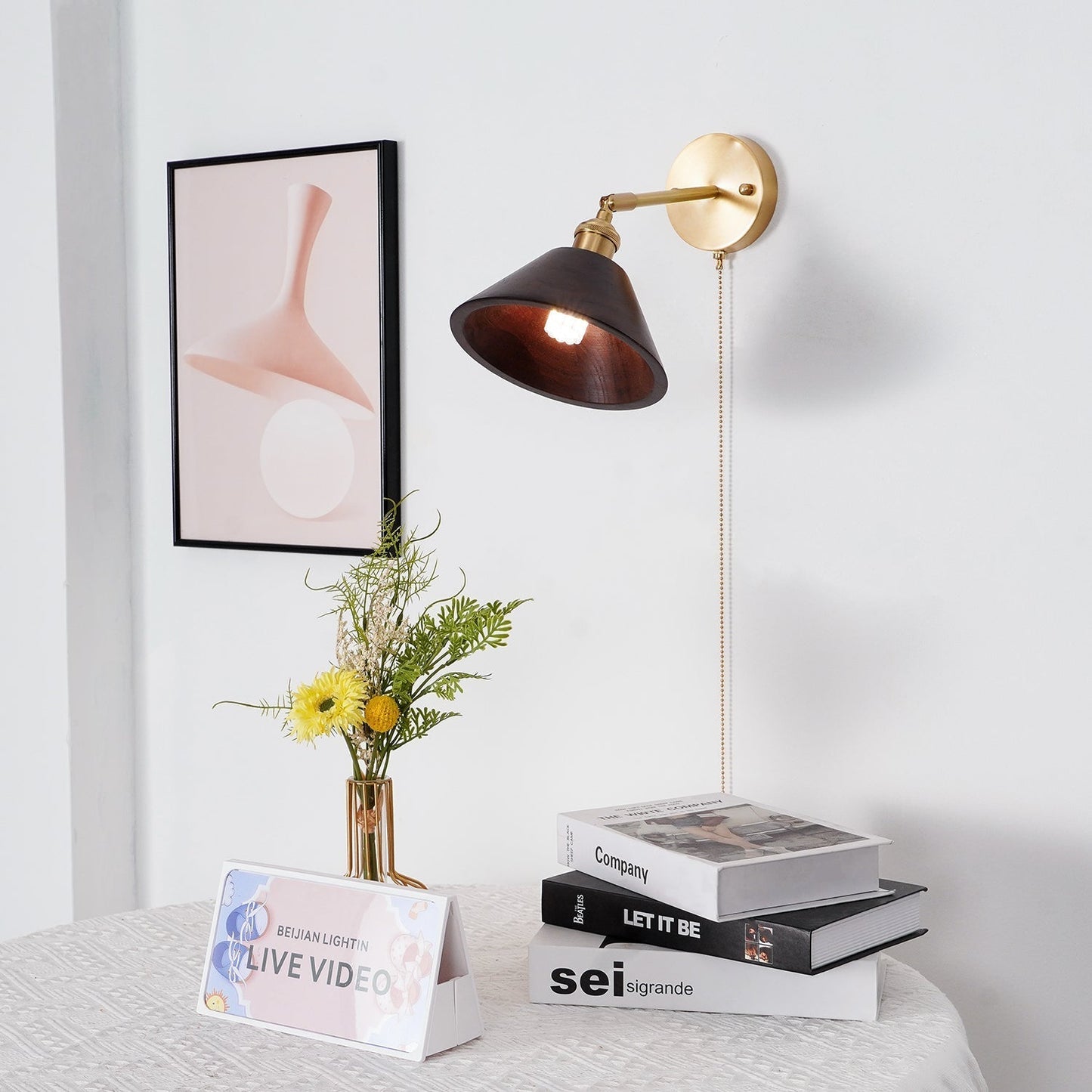 Zoom sur l'abat-jour ajustable de l'applique