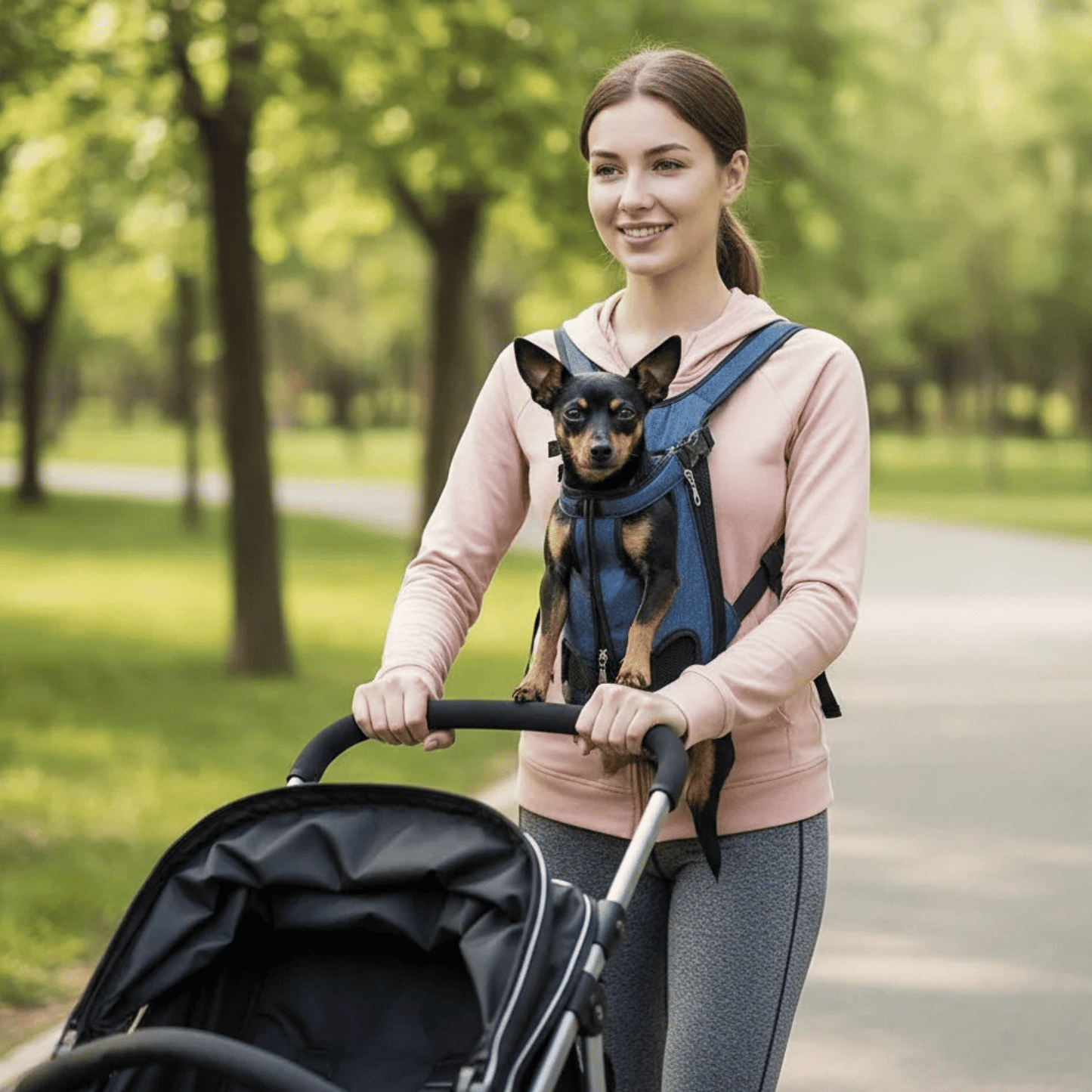 Détail de la maille respirante sur le sac à dos pour animaux