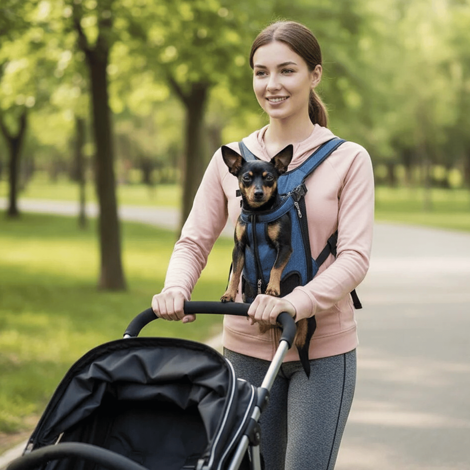 Détail de la maille respirante sur le sac à dos pour animaux