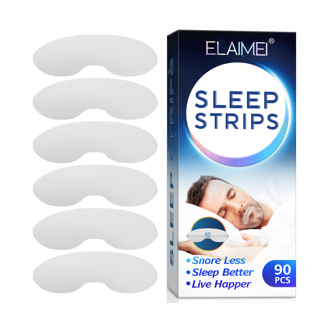 Bandeau transparent sur fond blanc pour respiration nasale