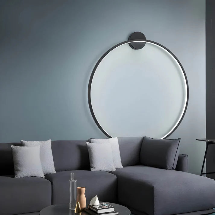 Applique murale LED installée dans un salon moderne