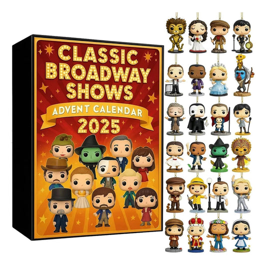 Ensemble complet du calendrier avec décorations festives