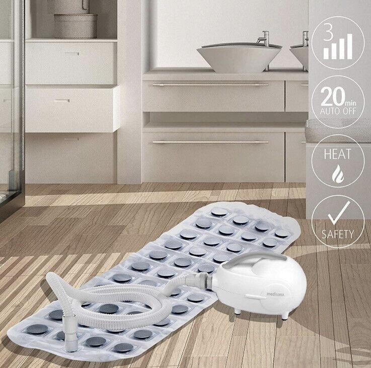 Tapis de bain avec bulles et télécommande sur le côté