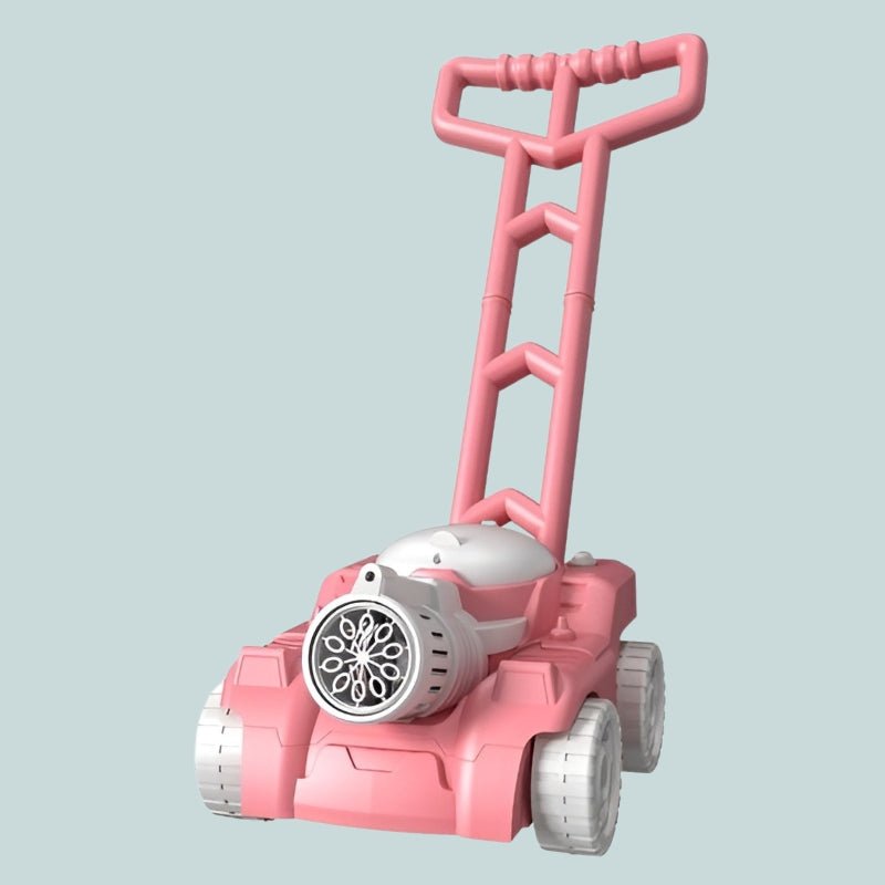 Machine à bulles en marche avec des bulles et lumières