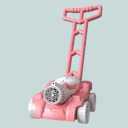 Machine à bulles en marche avec des bulles et lumières