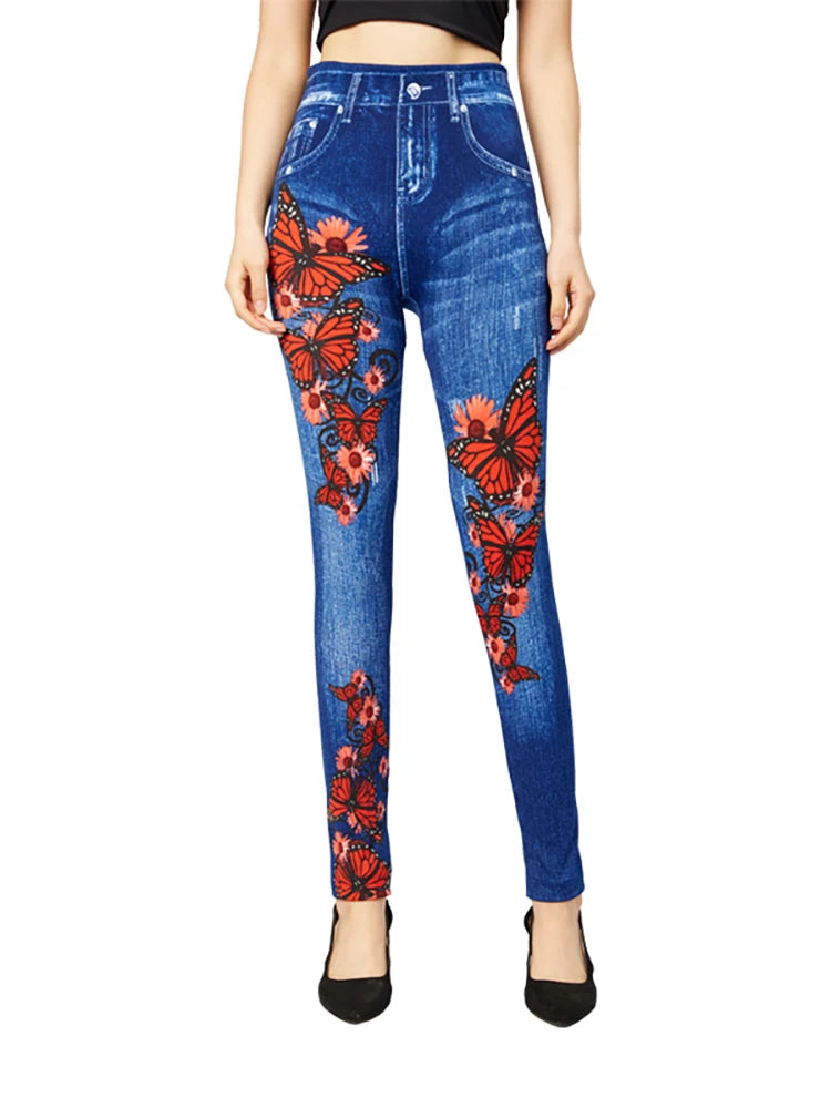 Vue arrière des jeggings, mettant en valeur la silhouette