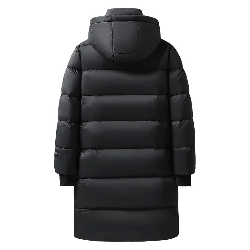 Détail du tissu en nylon résistant du manteau d'hiver