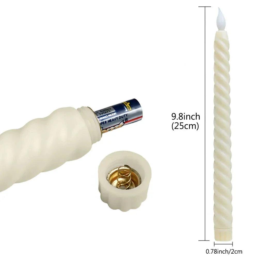 Ensemble de bougies LED sur une table de dîner