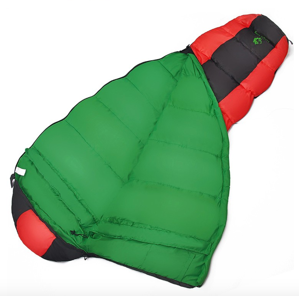 Vue rapprochée de la capuche isolante du sac