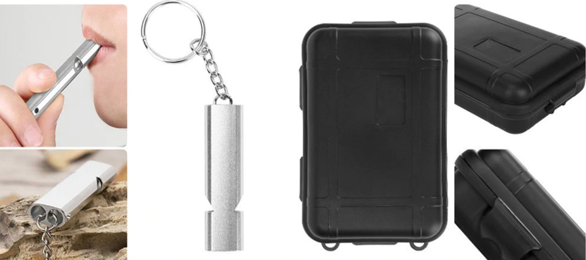 Kit de survie militaire avec accessoires rangés
