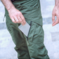 Détail de l'entrejambe stretch du pantalon tactique