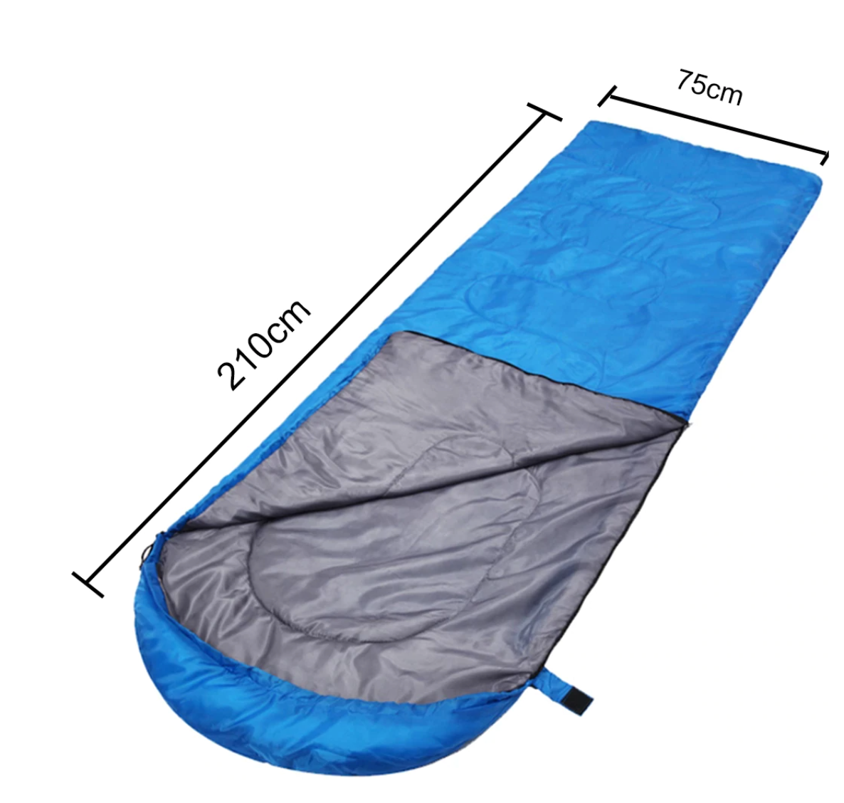Détail de la capuche ajustable du sac de couchage