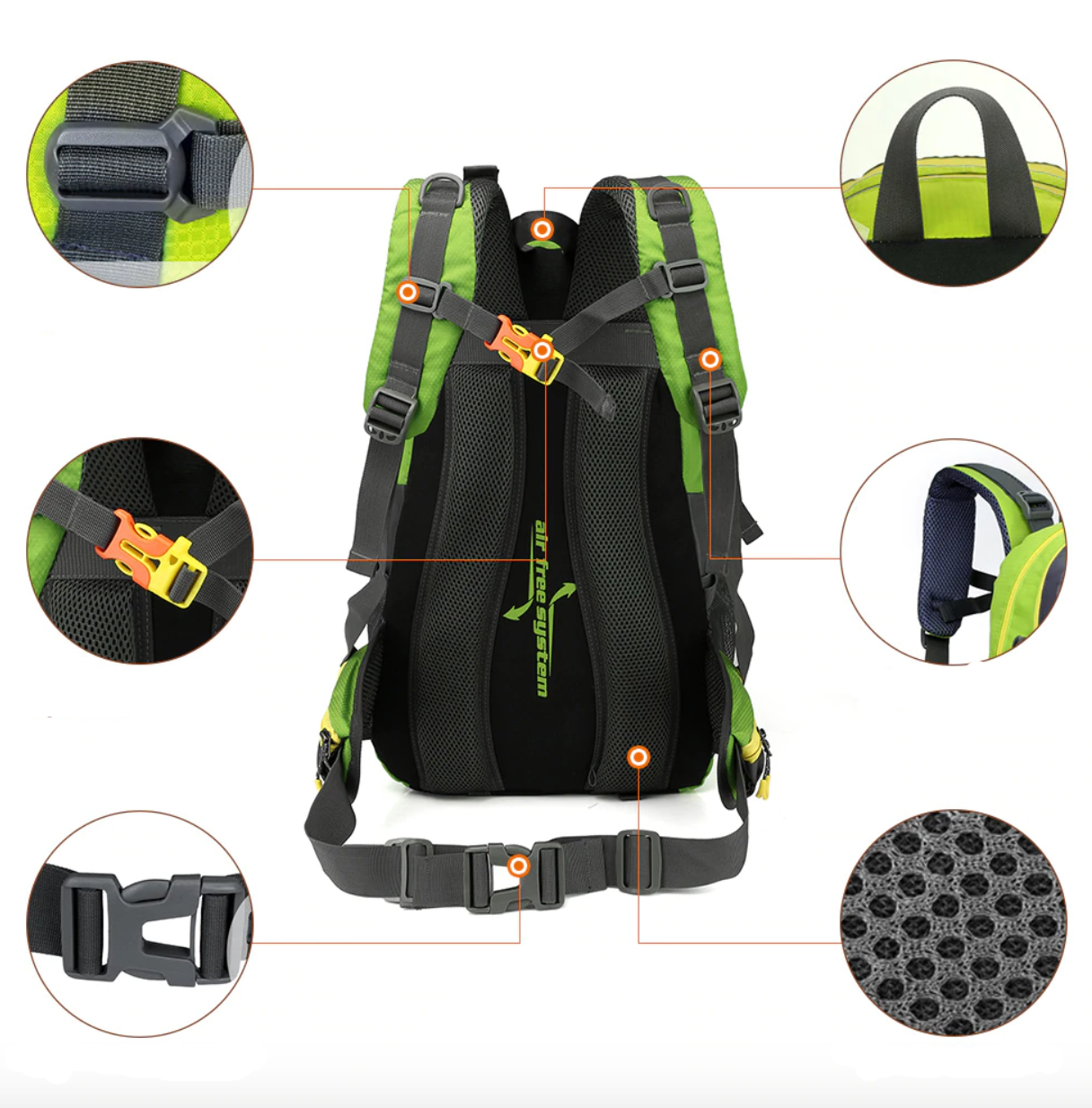Sac à dos ouvert révélant l'intérieur spacieux et compartimenté