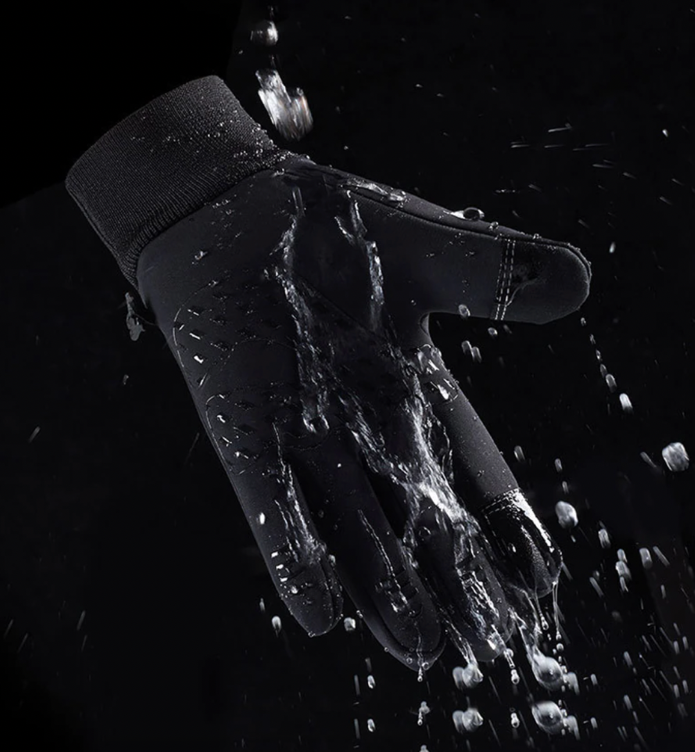 Gants thermiques noirs avec paumes texturées pour meilleure adhérence