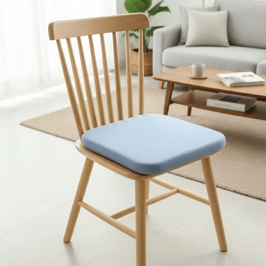 Coussin ergonomique en mousse à mémoire sur un fond neutre