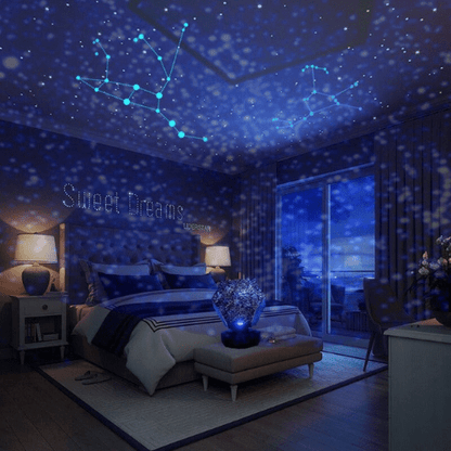 Projecteur en fonctionnement, créant une ambiance relaxante