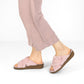 Chaussons en fausse fourrure douce avec sangles croisées