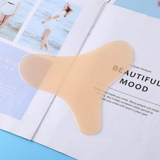 Patch en silicone pour réduire les rides du décolleté