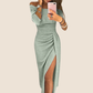 Robe maxi noire avec coupe décontractée et élégante