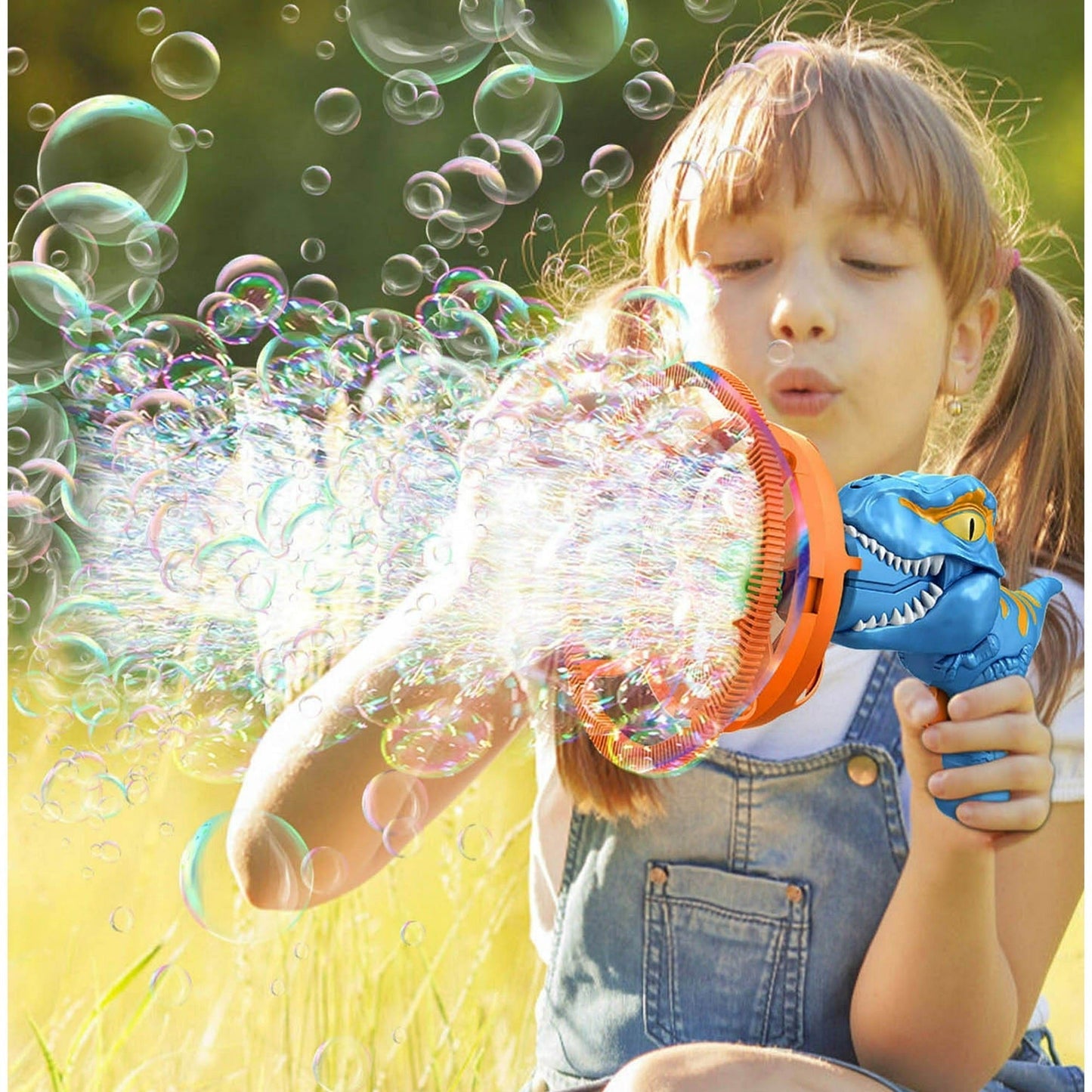 Ensemble complet du blaster dinosaure avec bulles variées