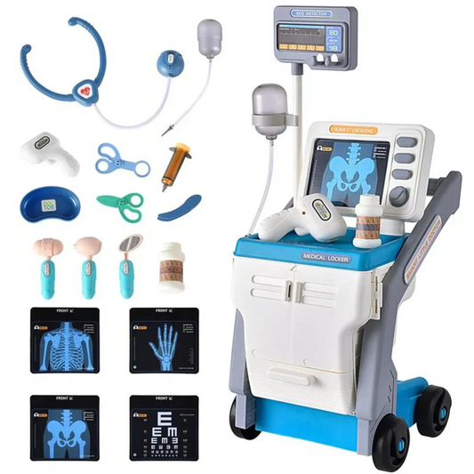 Accessoires médicaux jouets incluant stéthoscope et seringue