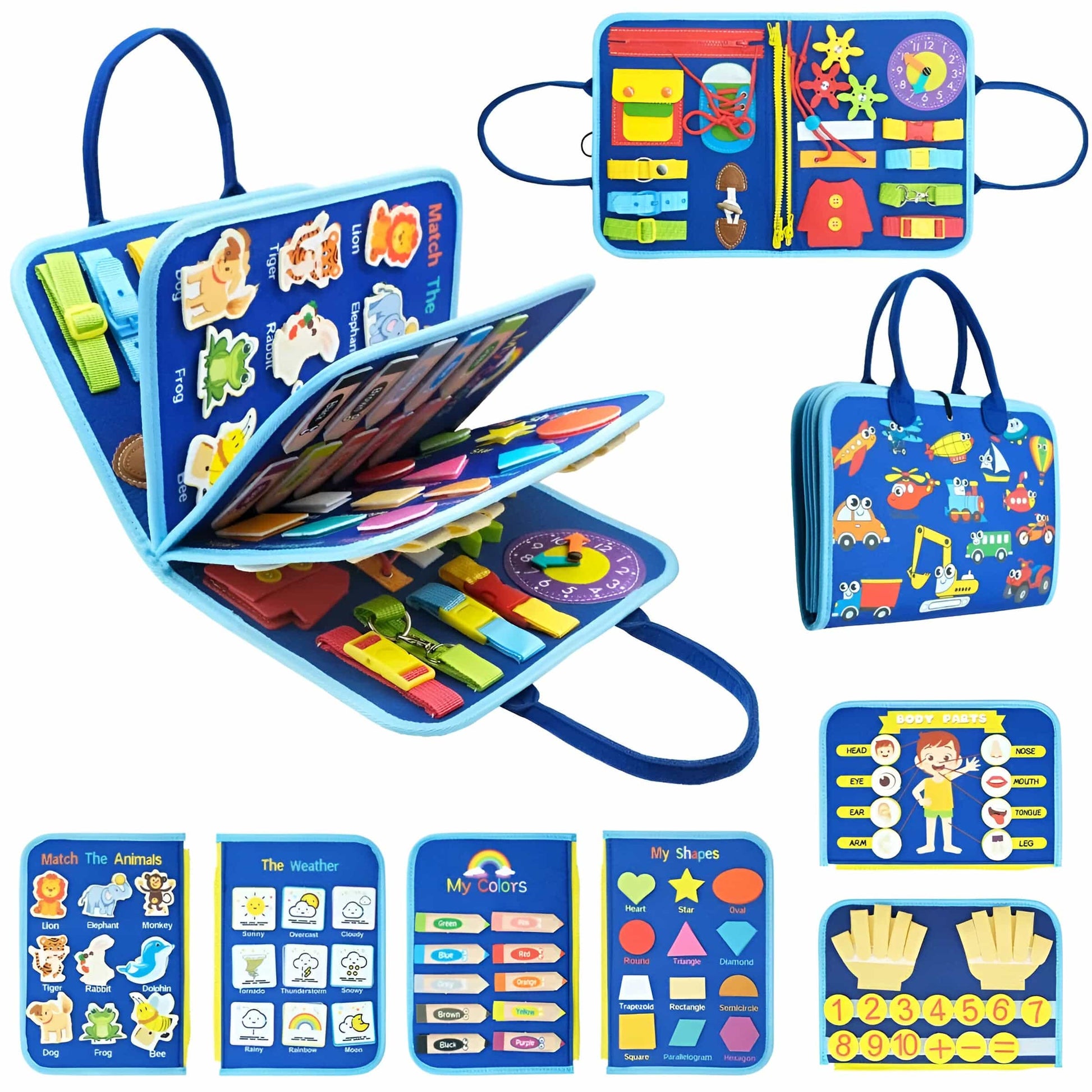 Enfant explorant une page avec des lacets et boutons