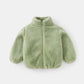 Manteau pour enfants avec fermeture éclair, vue de côté