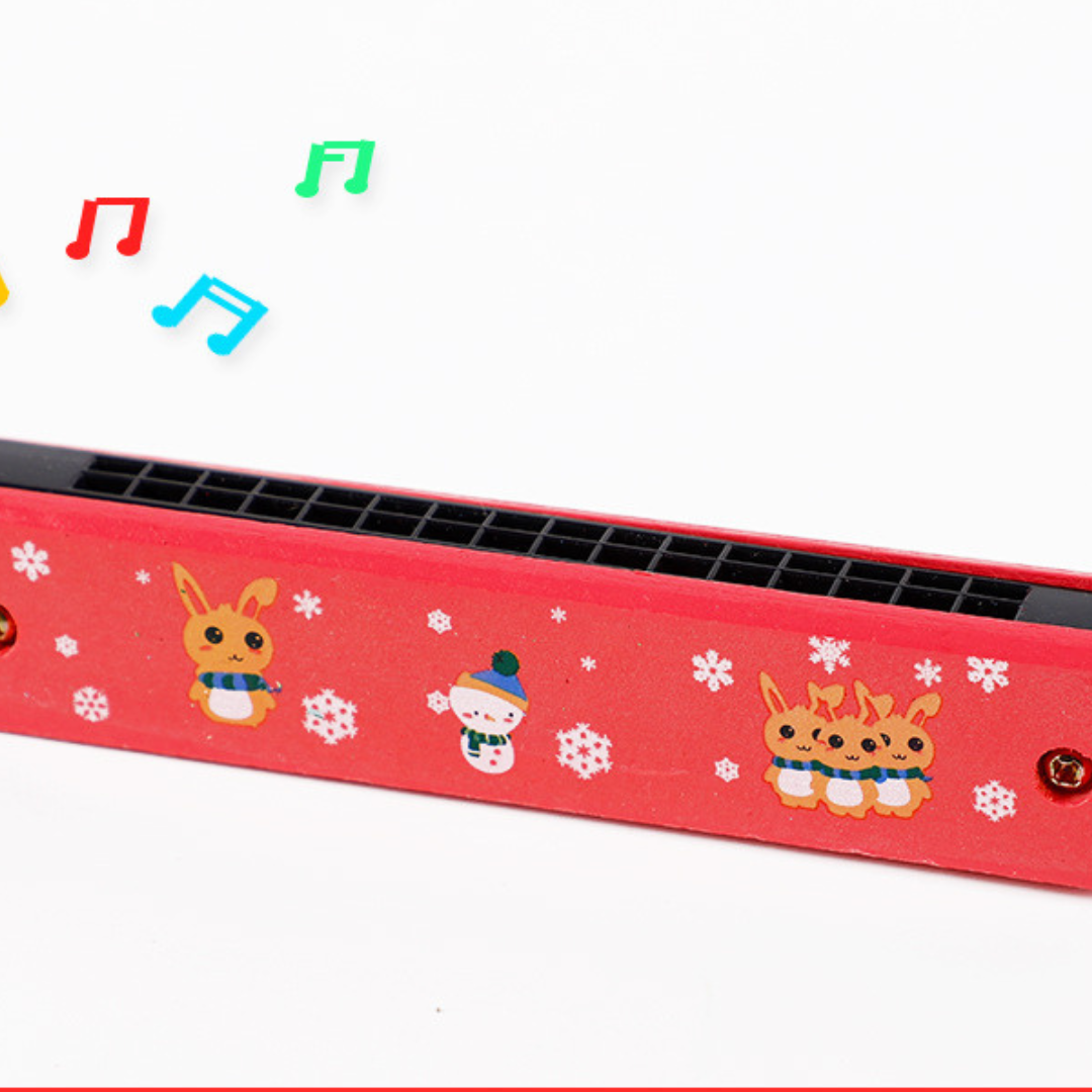 Détails des bords arrondis de l'harmonica enfant