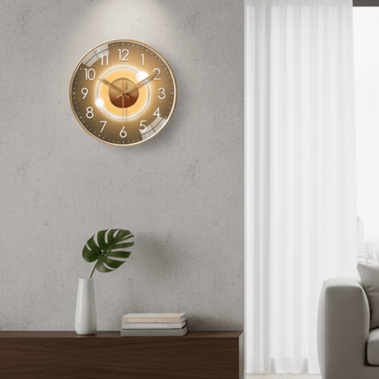Vue d'ensemble d'une horloge murale avec design simple et élégant