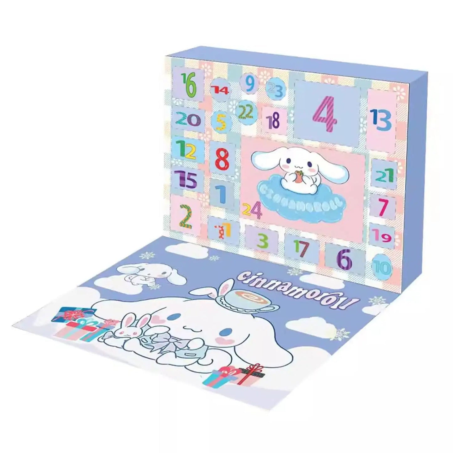 Détail des surprises du calendrier Cinnamoroll pour enfants