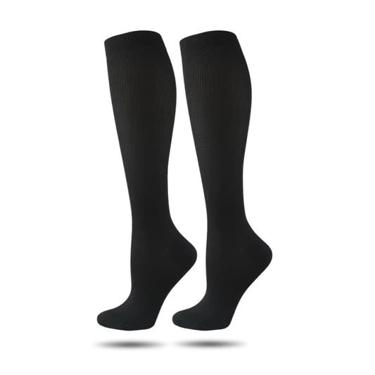 Chaussettes de compression noires, vue de face