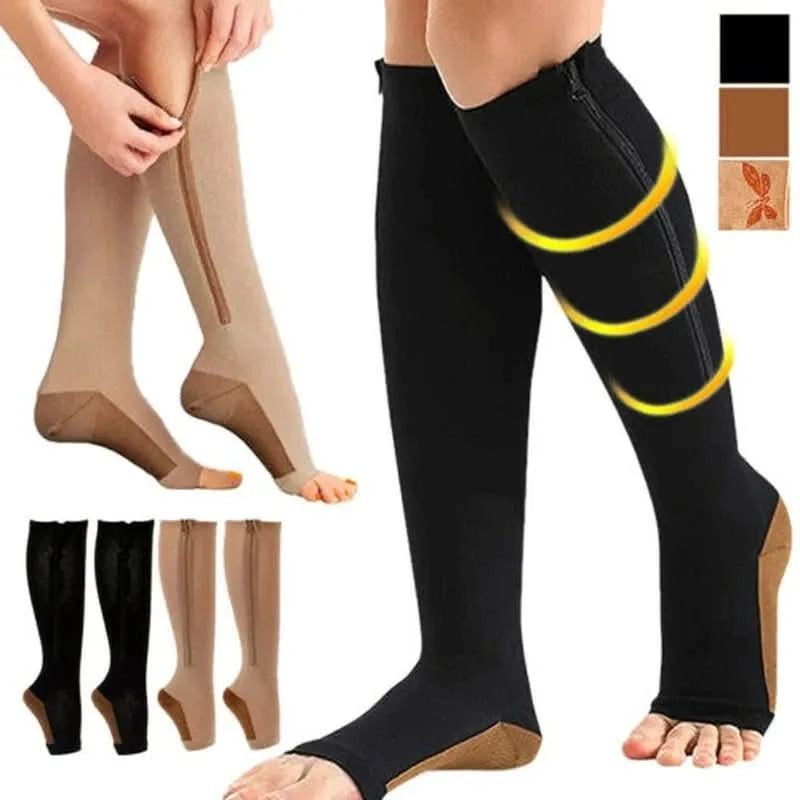 Détail du tissu antibactérien des chaussettes de compression