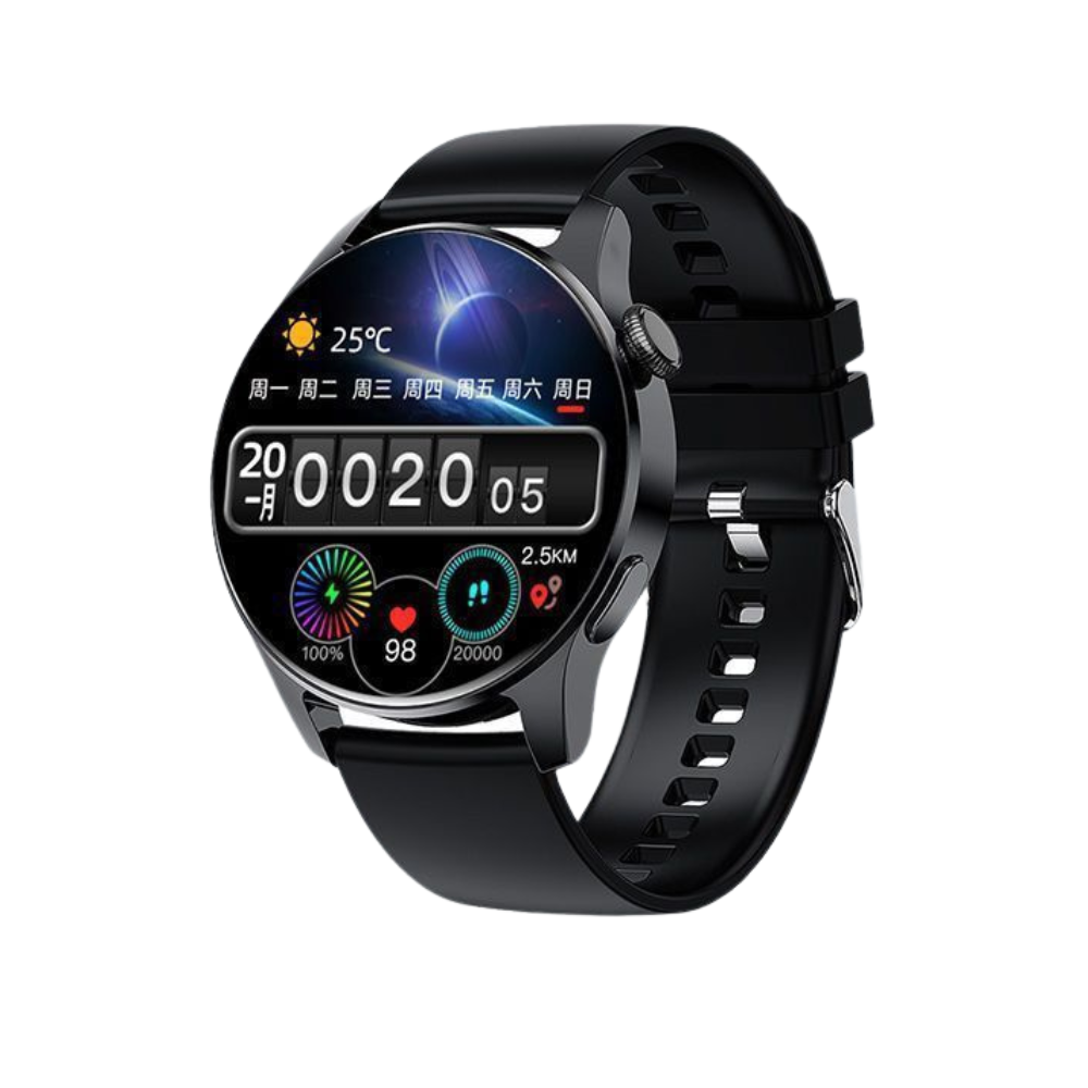 Gros plan sur le bracelet en plastique de la montre
