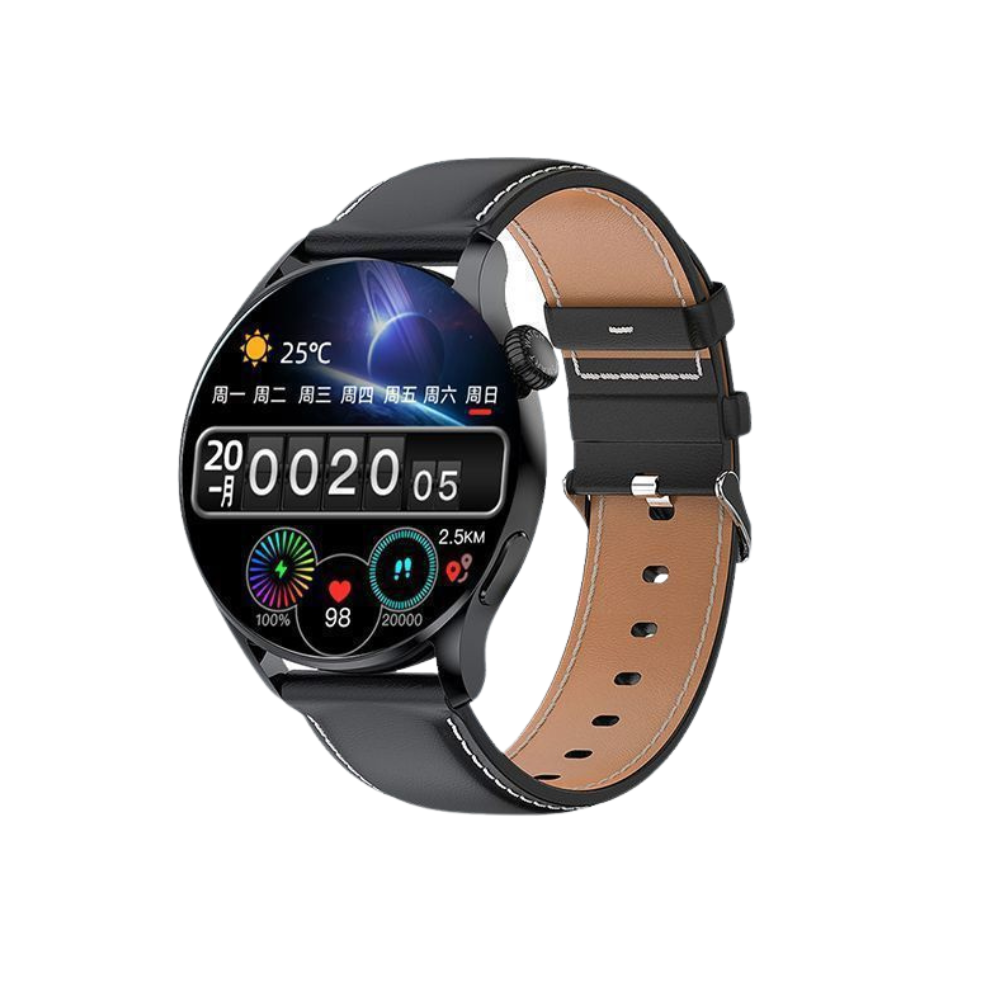 Montre connectée affichant le suivi de la fréquence cardiaque