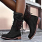 Gros plan sur le talon et la semelle des bottes marron