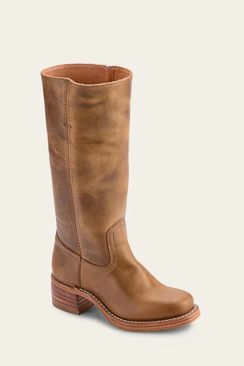 Bottes classiques pour femmes avec talon bloc et semelle cousue
