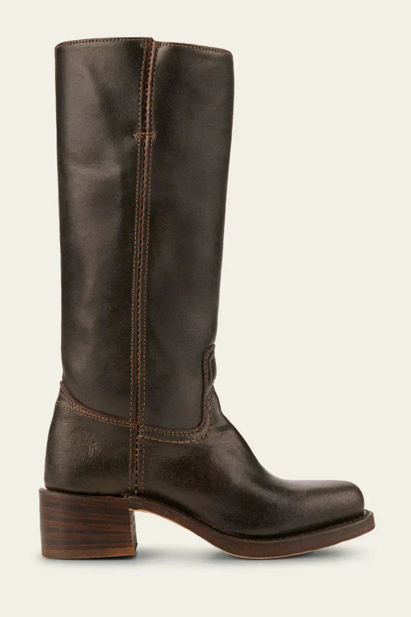 Bottes en PU avec patine unique et silhouette élégante