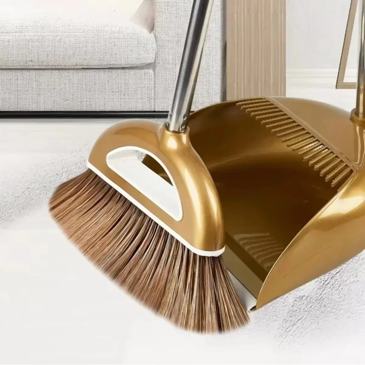 Gros plan sur les poils du balai pour un nettoyage efficace