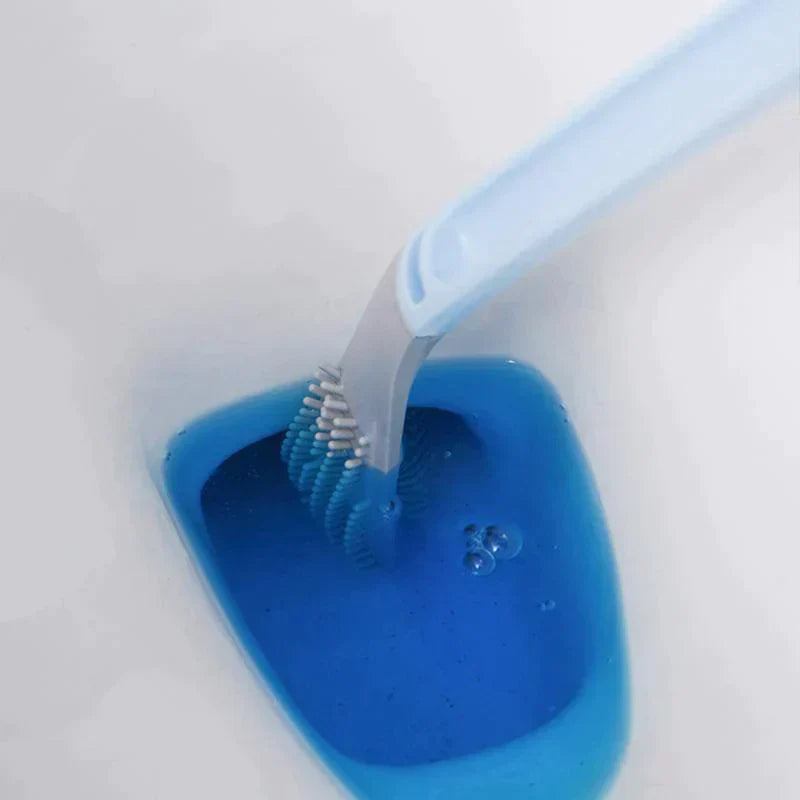 Brosse de toilette sous l'eau pour montrer son autonettoyage