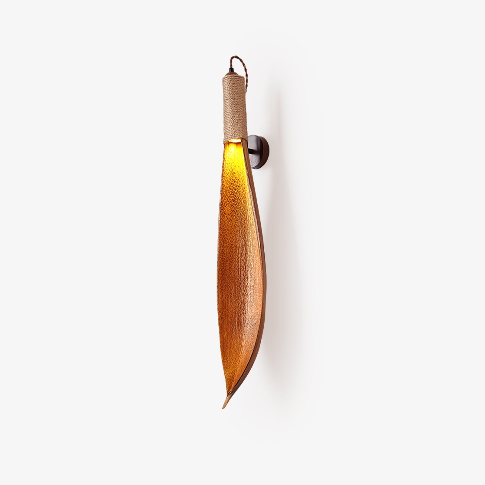 Détail de la texture des feuilles de cacao sur l'applique