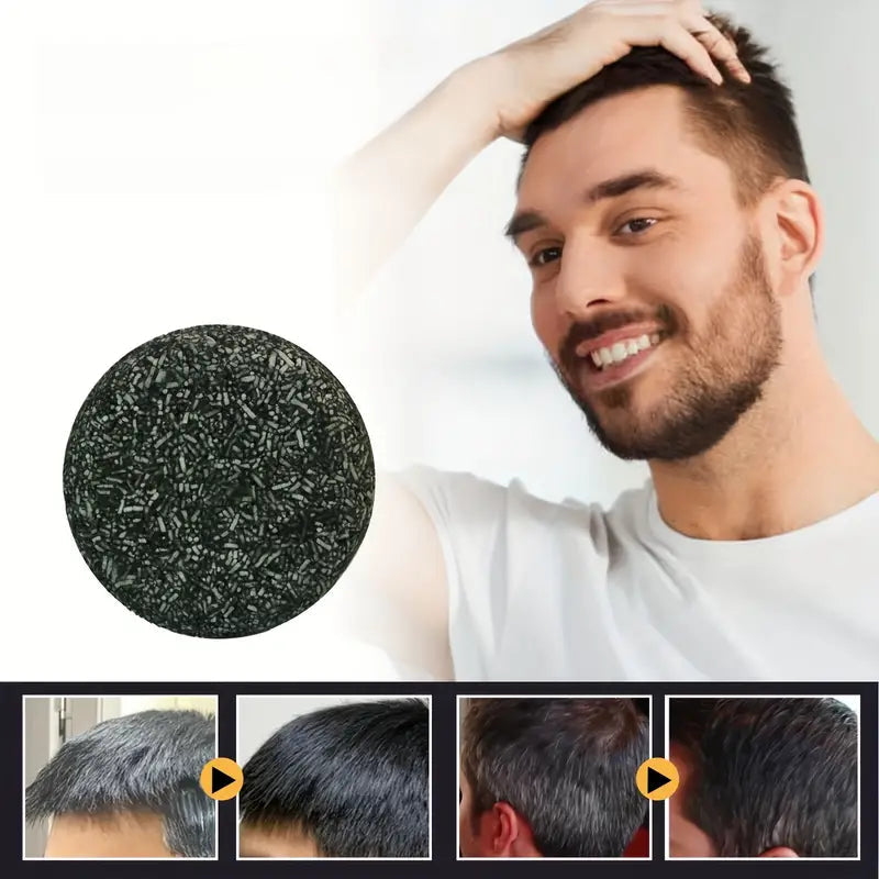 Vue latérale de la barre de shampooing sur une serviette