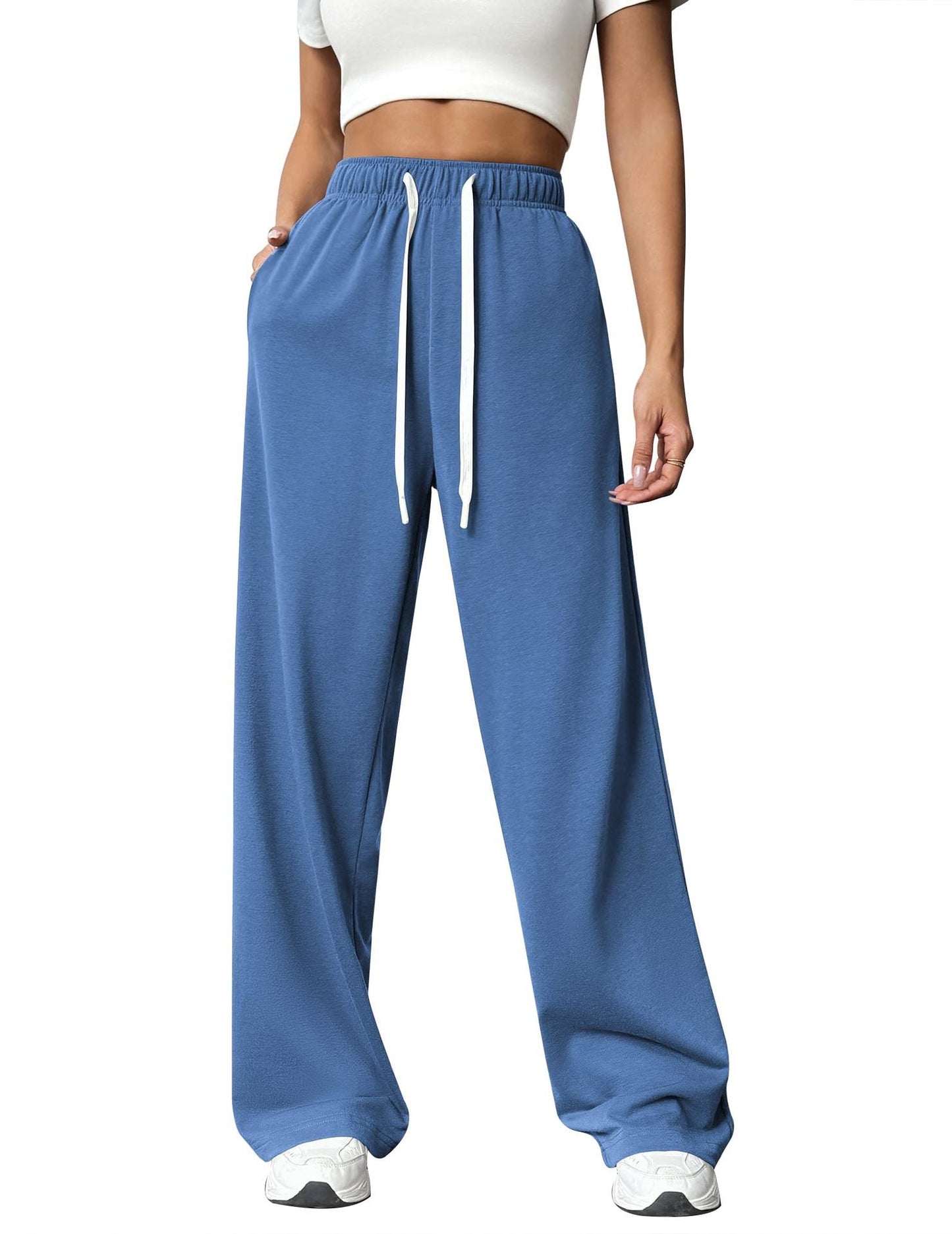 Pantalon de jogging ample pour femme avec poches latérales
