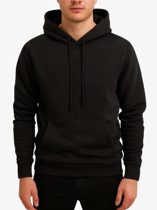 Hoodie gris posé à plat montrant la texture du tissu