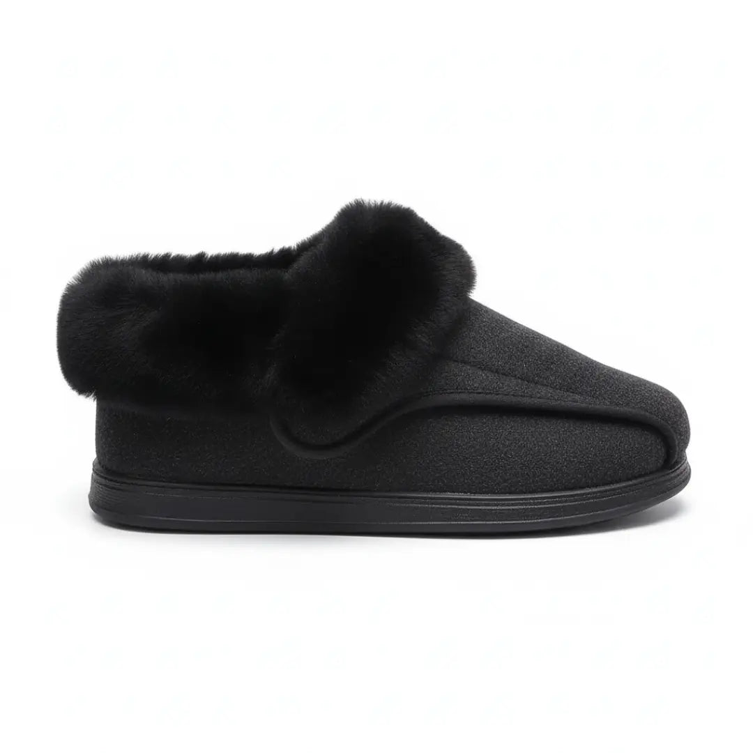 Pantoufles posées sur un sol, mettant en valeur leur design