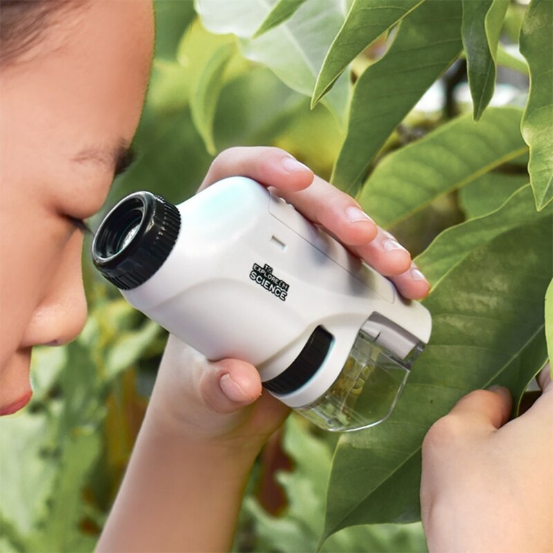 Microscope compact pour enfants avec lumière LED intégrée