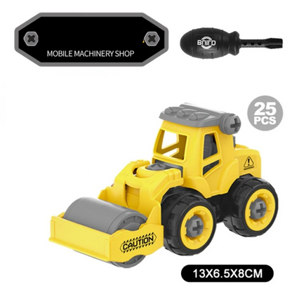 Camion de chantier jouet avec outils et pièces détachables