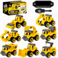Camion de construction partiellement assemblé sur une table