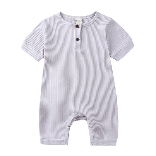 Barboteuse en coton beige, parfaite pour les journées chaudes